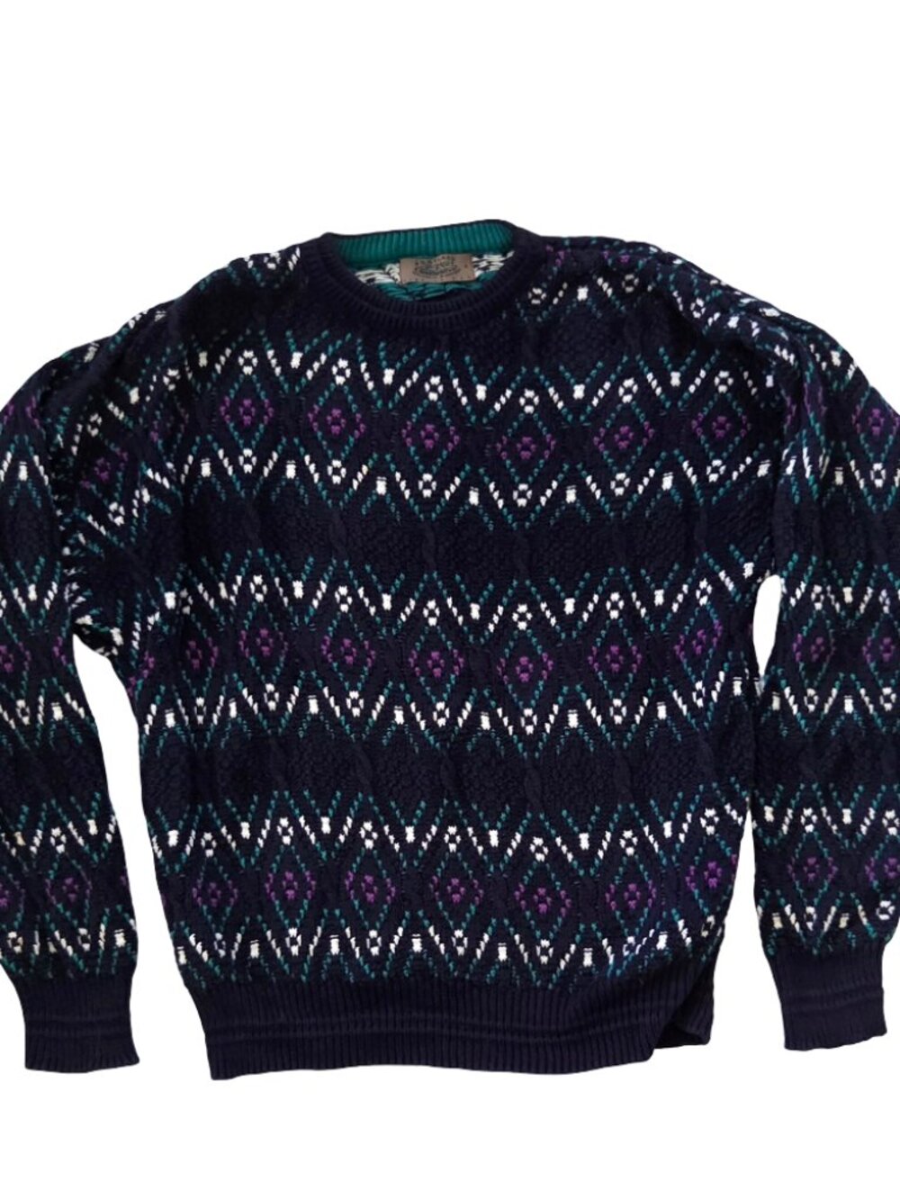 Vintage Jantzen Portland Sweater Co Mens XL Fair Isle Knit Sweater Grandpa 90s